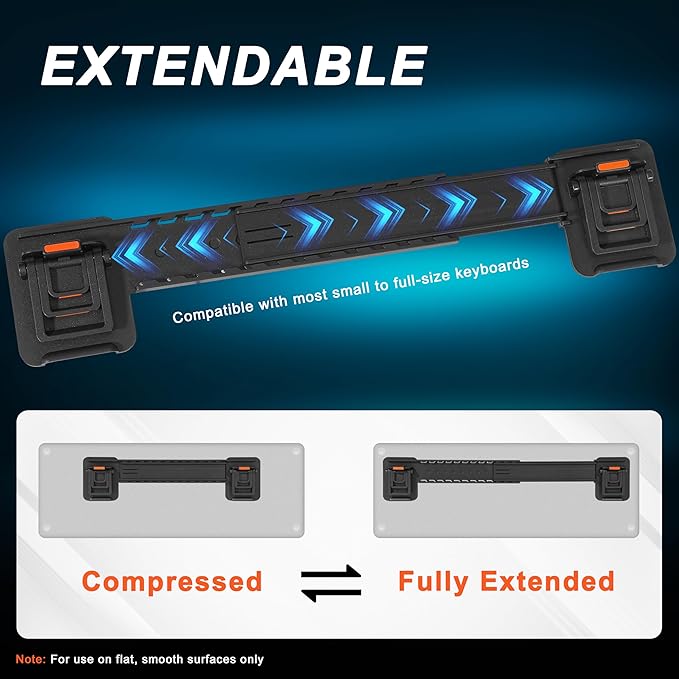 MEKASS Computer Keyboard Stand for Desktop, Adjustable Keyboard Riser, - Image 2