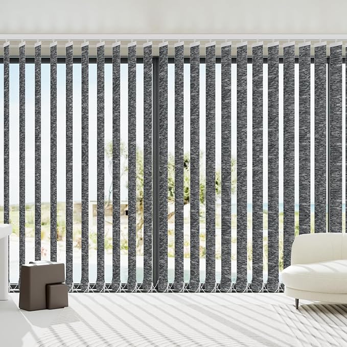 Blindify Motorized Vertical Blinds, Light Filtering Sliding Door Shades - Image 2