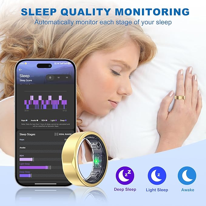 SEEKZERO Smart Ring for Women Men, Titanium Fitness Ring - Image 5