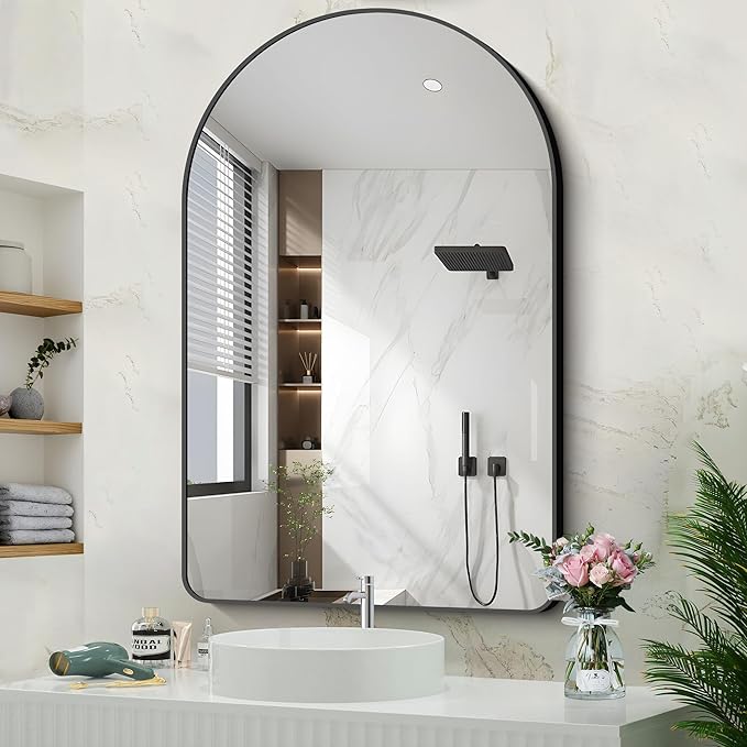Arched Bathroom Mirror, Wall Mounted Mirror, Living Room, Hanging or Leaning - Image 7