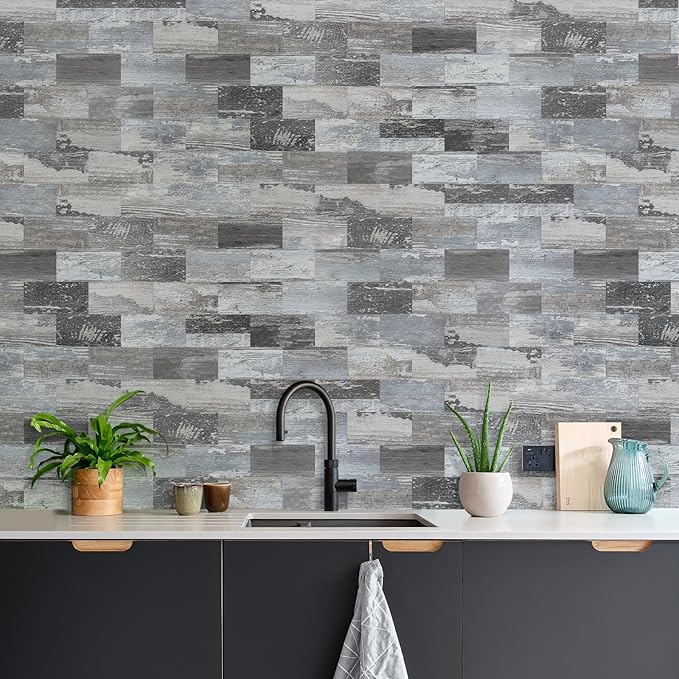 Vamos Tile 100-Piece Peel and Stick Backsplash Seamless Tile, Stick on - Image 2