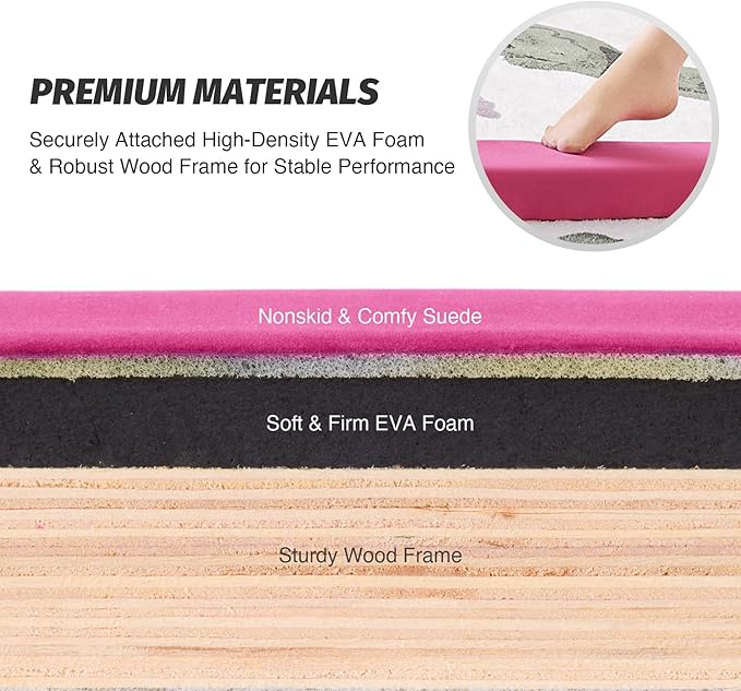 ZELUS 8' Folding Gymnastics Balance Beam, Floor Balance Beam w/Carry Handles - Image 4