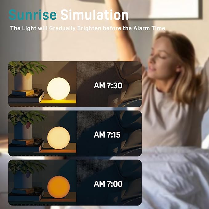 Sunrise Alarm Clock White Noise Sound Machine - Image 5