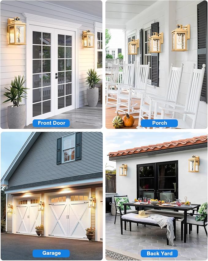 VIANIS 2 Pack Motion Sensor Outdoor Lights Lantern, Dusk to Dawn Exterior Lights - Image 7