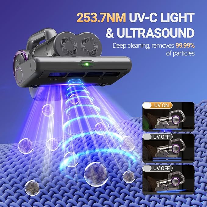 FEPPO Mattress Vacuum Cleaner, 16Kpa Bed Vacuum Cleaner - Image 3