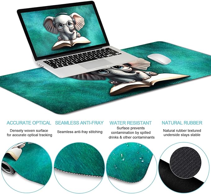 LIMKRIAN Desk Mat Pad, Large Gaming Mouse Pad - Image 5