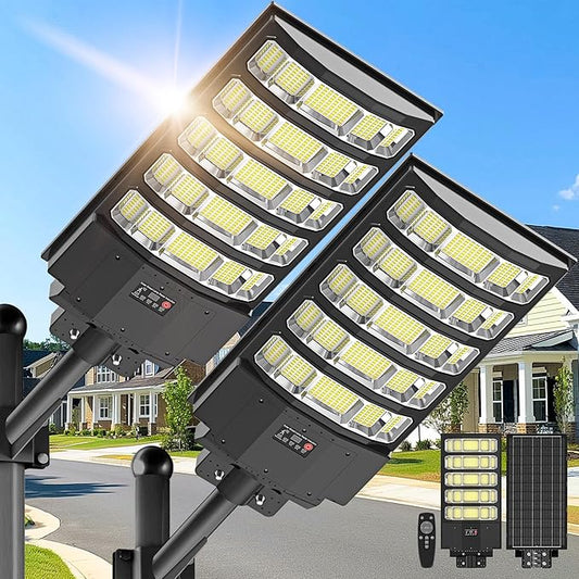OKPRO Solar Street Lights Outdoor, 10000W Solar Lights Outdoor Waterproof by OKPRO