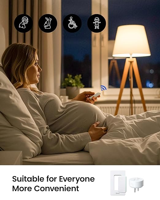 Zoiinet Remote Control Outlet Plug Switch, Buckle Design & Removable Wireless - Image 6