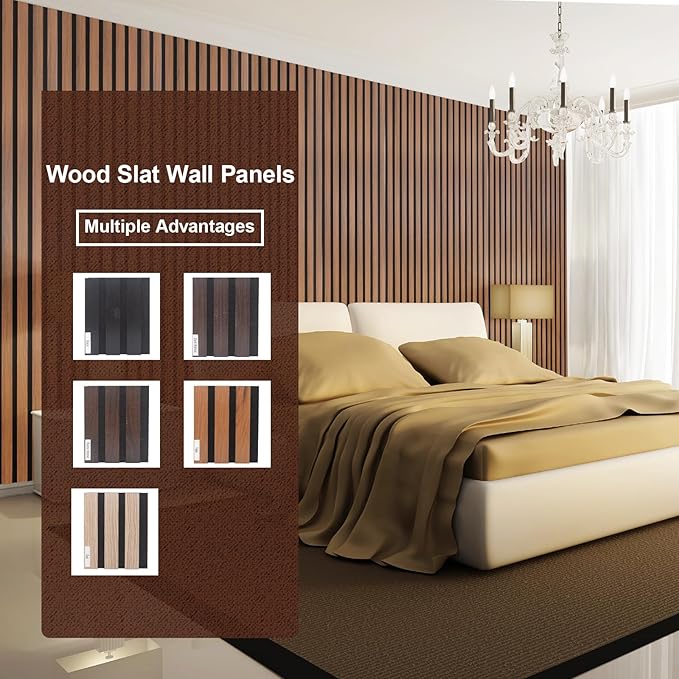 NeatiEase Wood Panels for Wall Color Samples Pack, Soundproof Wood Slat Wall - Image 4