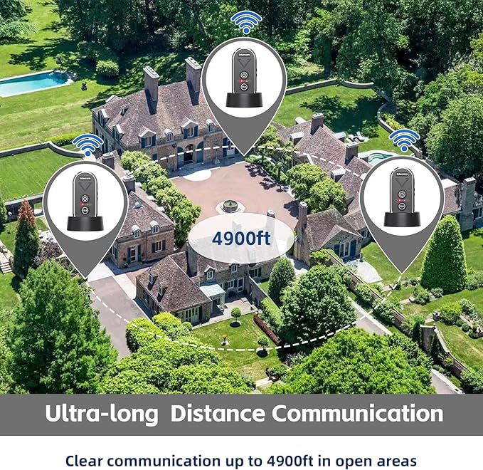 PANDAAR Doorbell Wireless for Home, Wireless Intercom System 4900ft Long Range - Image 4