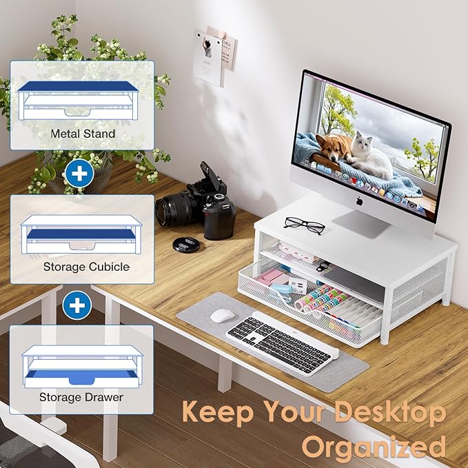 OPNICE Computer Monitor Stand Riser, Desk Organizer - Image 5