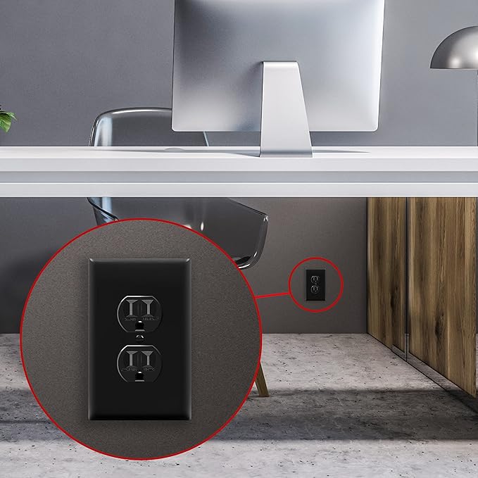 ENERLITES Mid-Size Duplex Receptacle Wall Plate, Electrical Outlet Covers - Image 6