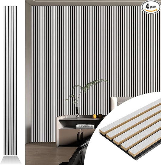Art3d 4pcs-107 x 8in Slat Acoustic Panel by Art3d
