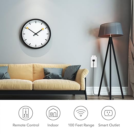 BN-LINK Mini Wireless Wall-Mounting Remote Control Outlet Switch Power Plug in - Image 4