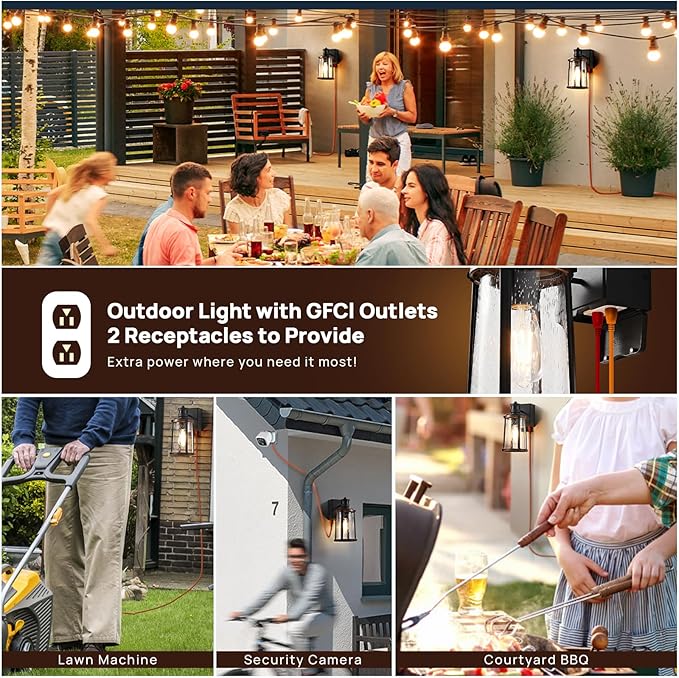 JOKAONOTL Dusk to Dawn Motion Sensor Outdoor Light - Image 3