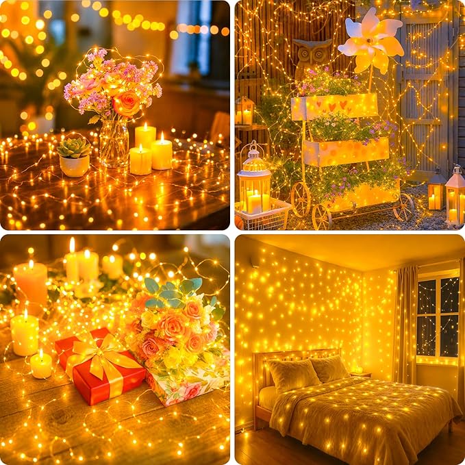 6-Pack 33FT 100 LED Fairy Lights Battery Operated - Image 8