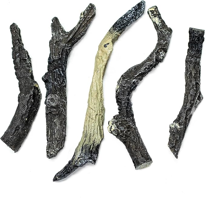 Electric Fireplace Logs, Realistic Synthetic Resin Log Decoration - Image 3