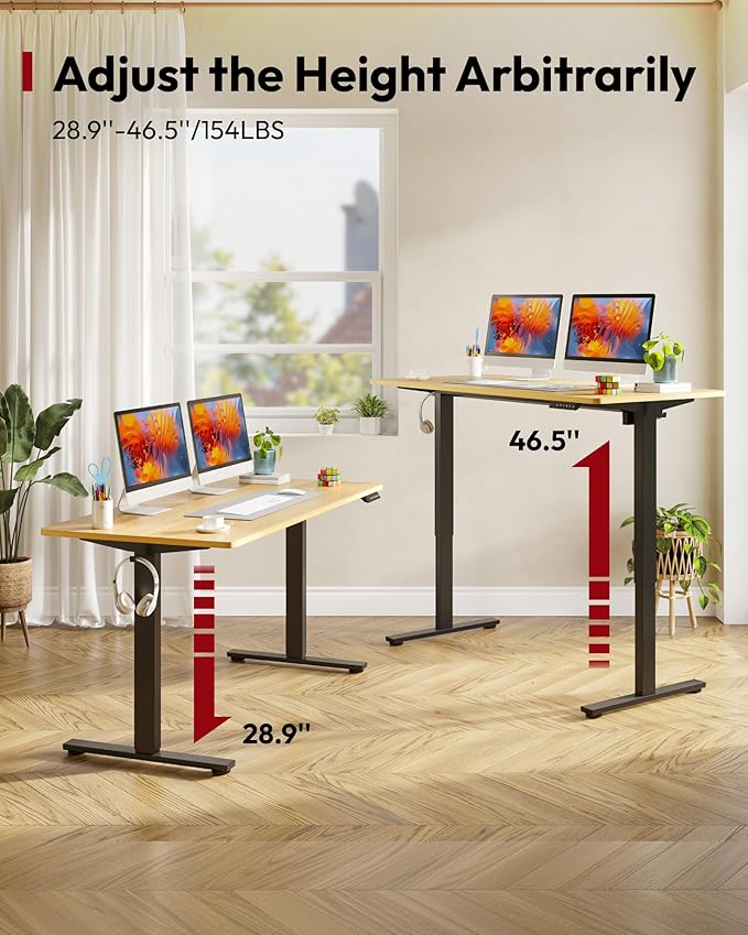 SANODESK Electric Standing Desk 60 x 24 Inches Whole-Piece Desktop Height - Image 8