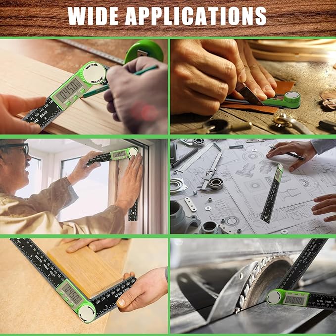 PDDYIER Angle Finder Protractor, 2-in-1 Miter Saw Protractor, 7 Inch/200mm ABS - Image 7