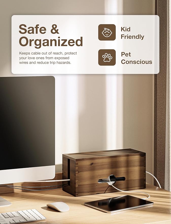 TIDITA Acacia Large Cable Management Box - Image 5