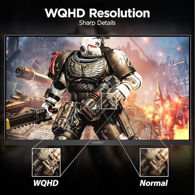 KOORUI 24" Gaming Monitor, 180Hz 1ms Fast IPS Monitor, 1440P HDR400 Display - Image 5