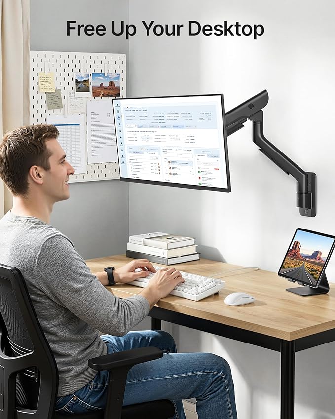 monTEK Heavy-Duty Single Monitor Wall Mount - Image 8