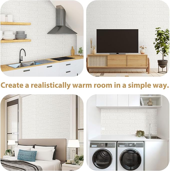 JOLOV 30 PCS 3D Wall Panels Peel and Stick - Image 7