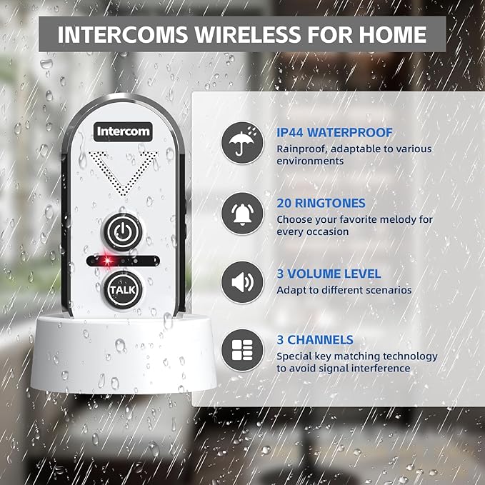 PANDAAR Intercoms Wireless for Home, 2 Way Intercom Communication 4900ft Long - Image 3