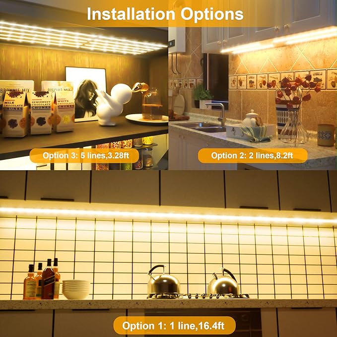 LAFULIT 10 PCS Under Cabinet Lights Kit, Stick on Lights, Flexible Led Strip - Image 2