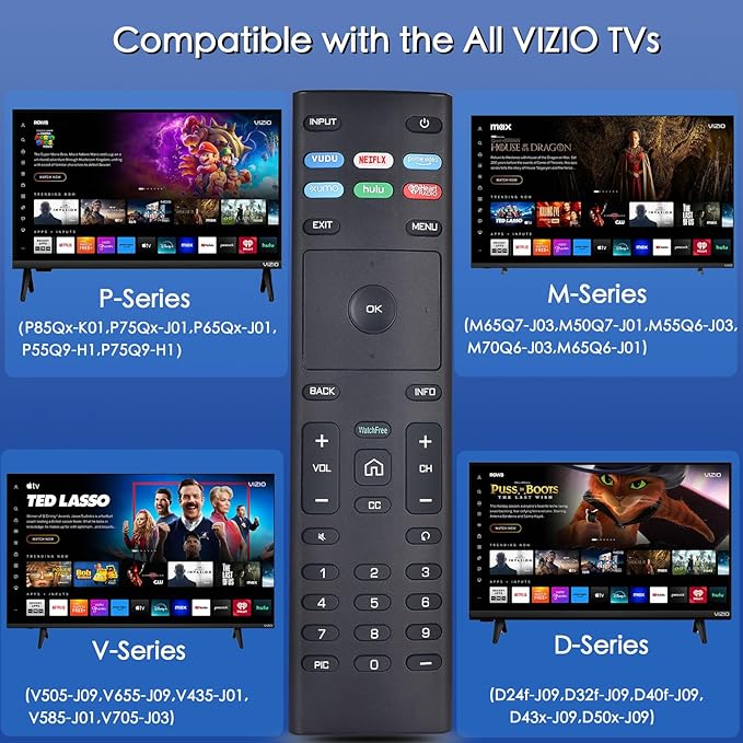XRT136 for Vizio Smart TV Remote, Replacement Control for Vizio Smart LED LCD - Image 2
