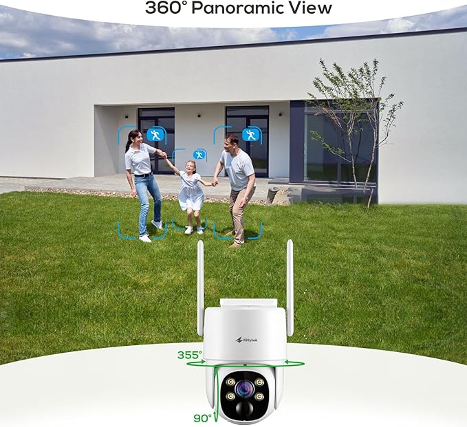 Kittyhok Solar Security Cameras Wireless Outdoor, 360° Pan & Tilt Home Security - Image 2