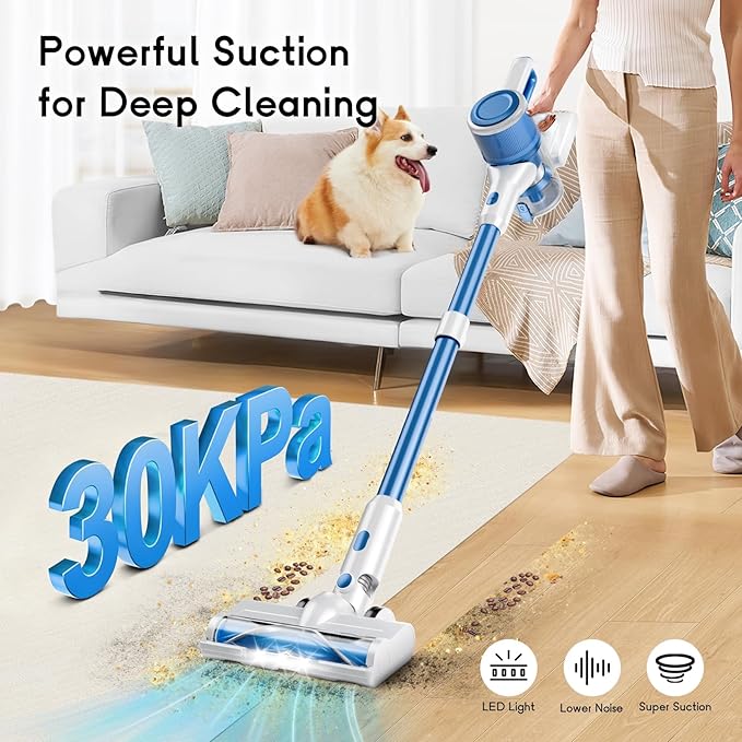 BSNAW Cordless Vacuum Cleaner for Home, 8-in-1 Lightweight Stick Vacuum - Image 2