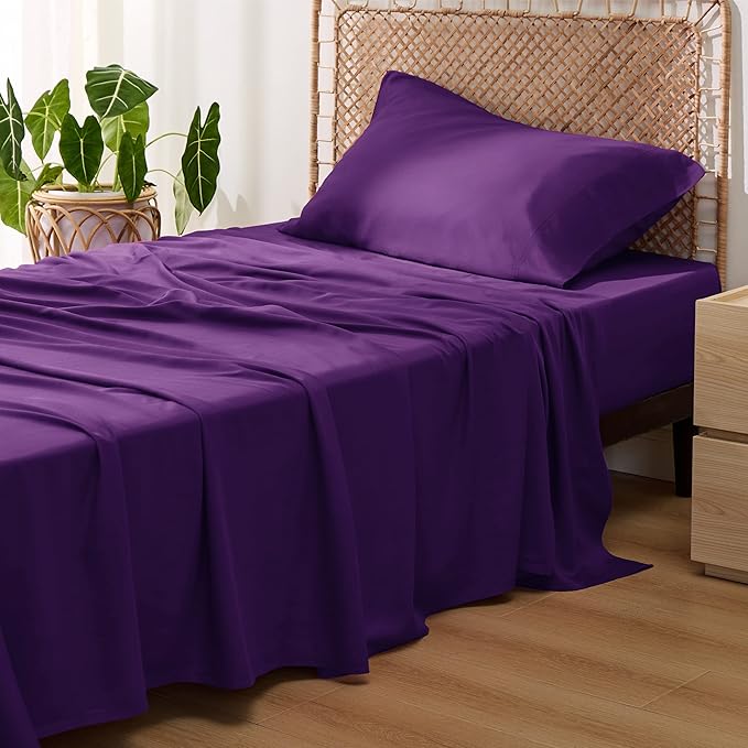 Bedsure Cooling Sheets Twin, Rayon Derived from Bamboo, Breathable & Soft Twin by BEDSURE