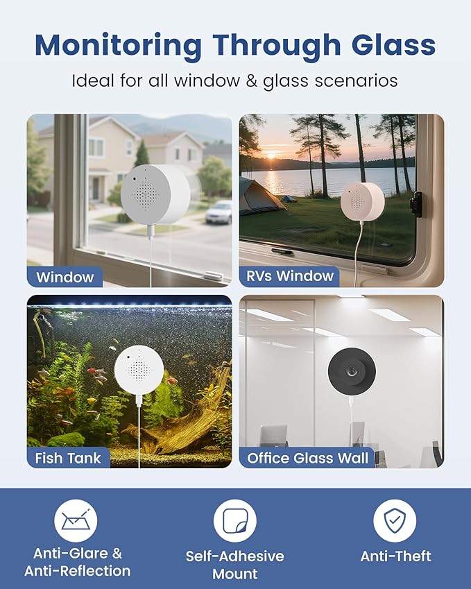 AKINGUAR 3MP 2K Window Camera, 2.4GHz WiFi Indoor Camera - Image 3