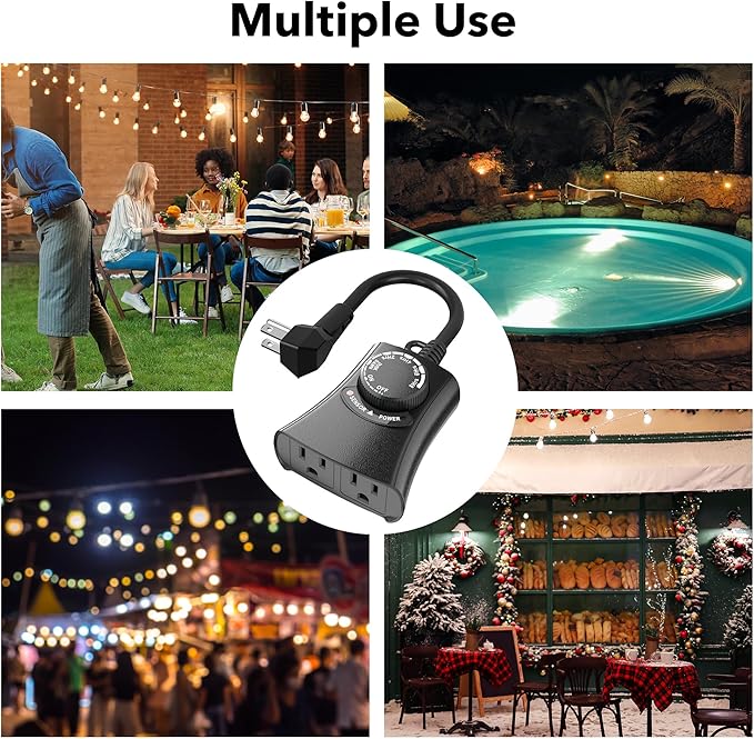 HBN Outdoor Light Timer Waterproof, Weatherproof Photocell Dusk to Dawn Light - Image 7