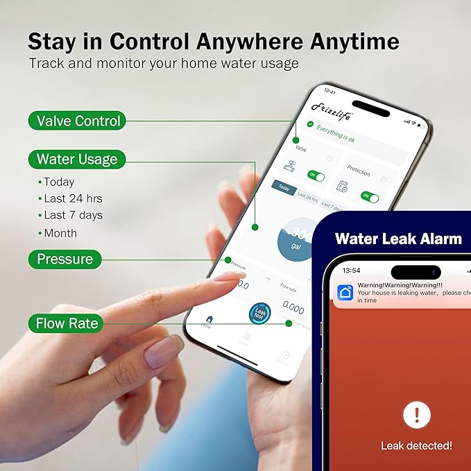 Frizzlife LP365-P Smart Water Monitor and Automatic Shutoff - Image 4