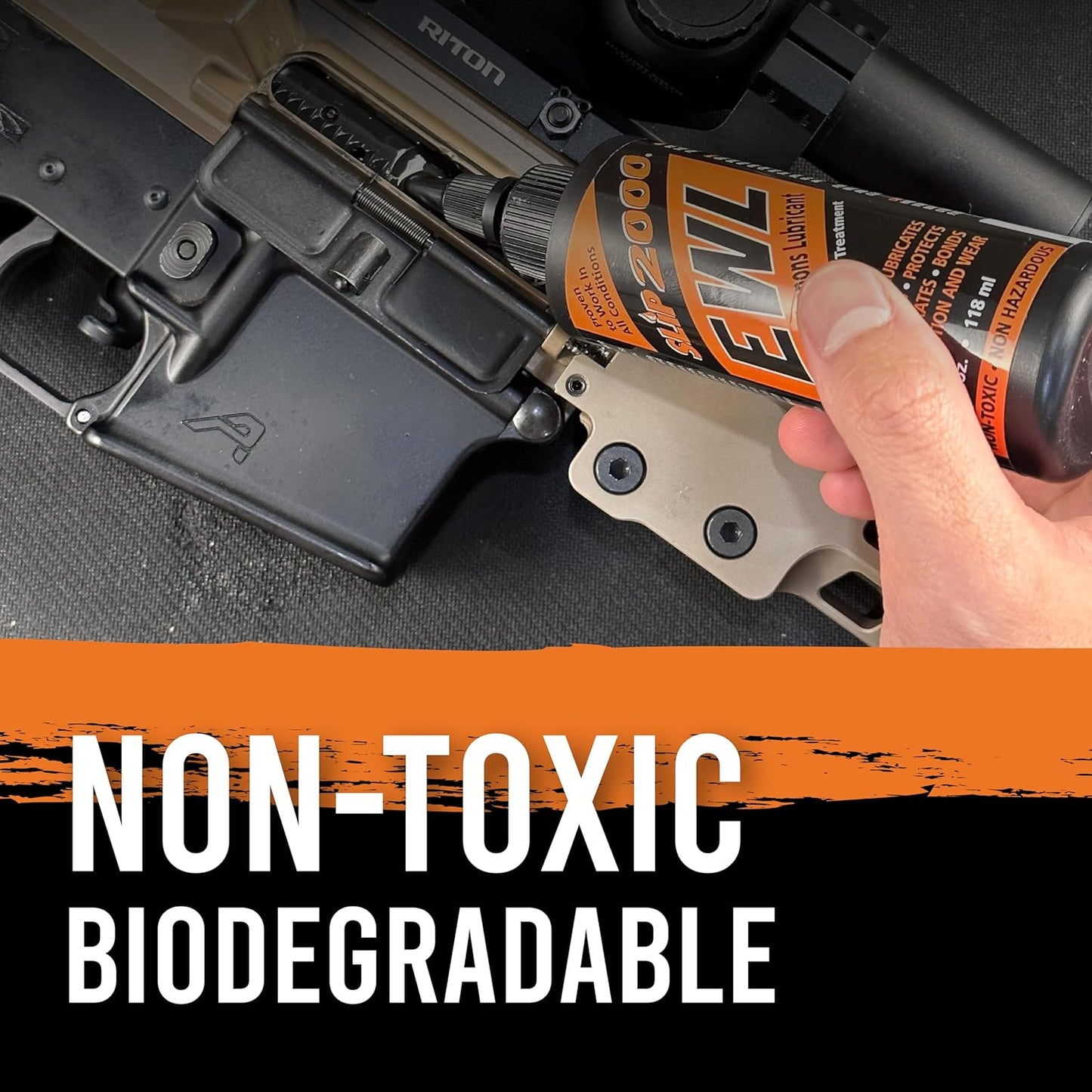 SLIP 2000 EWL CLP Gun Lube - Extreme Weapons Lubricant Synthetic Gun CLP Cleaner - 4 oz Squeeze Bottle | Cleans, protects and lubricates machine guns and chain guns