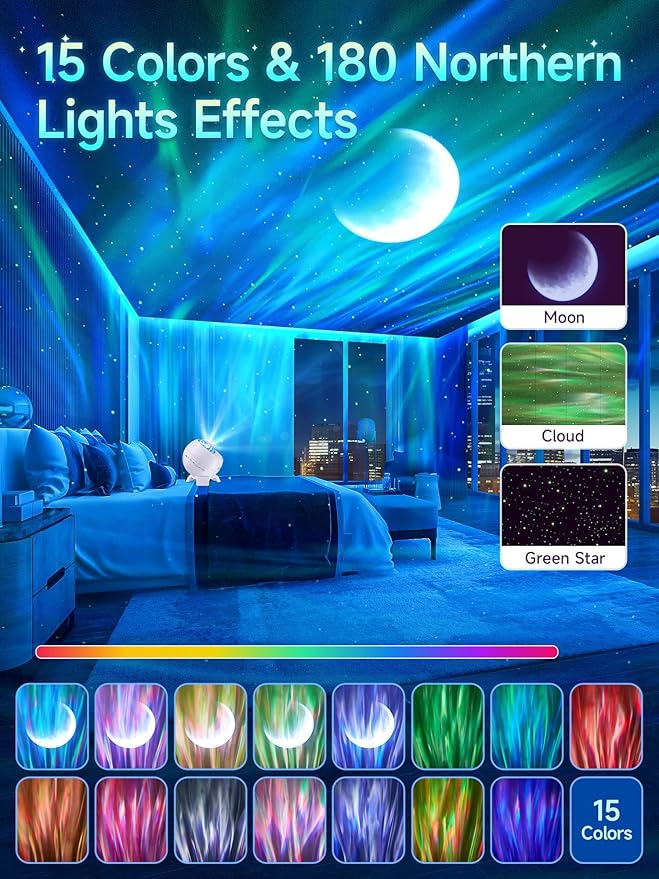 Northern Lights Projector, 300+Lighting Modes Galaxy Projector - Image 3