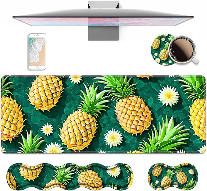4 in 1 Ergonomic Keyboard Wrist Rest & Mouse Pad Wrist Rest Set, Large XXL by Unknown