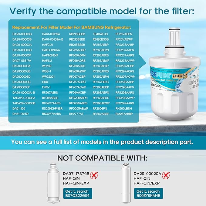 ICEPURE Alkaline DA29-00003G Refrigerator Water Filter Replacement - Image 2