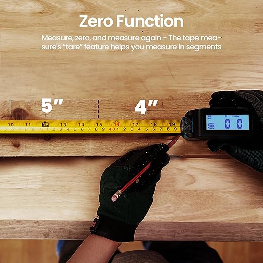Digital Tape Measure 16 Ft, 2.4" LCD Display, 6 metric and imperial units - Image 8