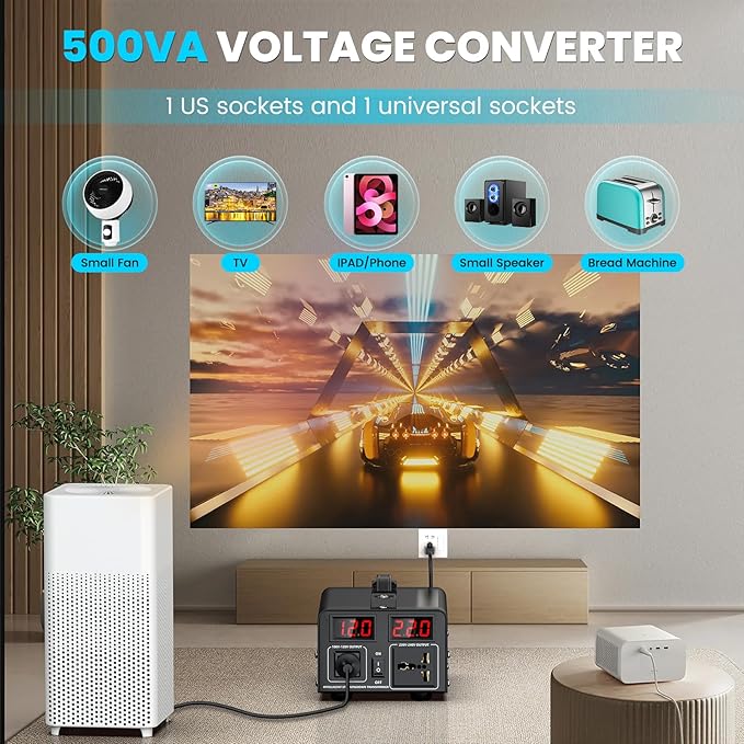 500W Voltage Converter Transformer Step Up/Down Converter 110/120 Volt - Image 5