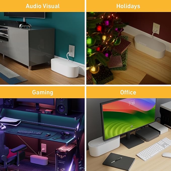 D-Line Cable Management Box, Power Strip Holder, Floor Outlet Hiders, Desk Cord - Image 7
