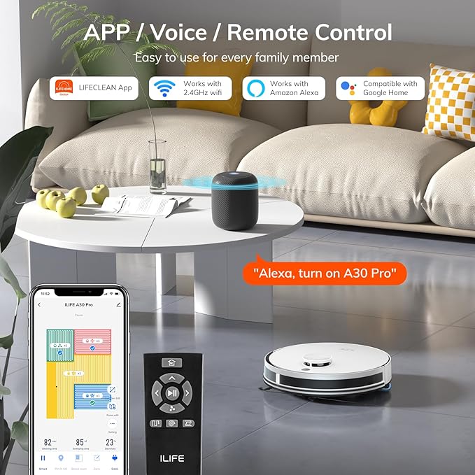 ILIFE A30 Pro Robot Vacuum and Mop, Self Emptying Station - Image 8
