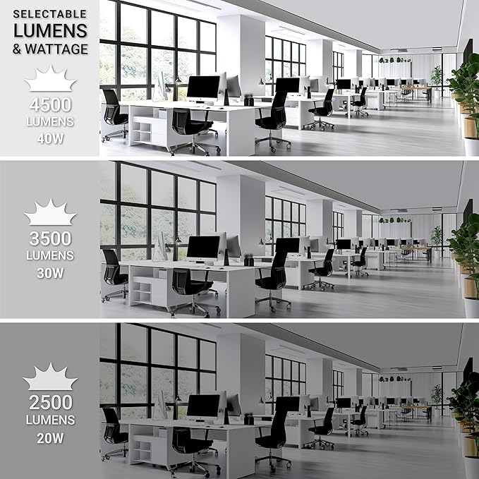 NUWATT 20 Pack 2x2 LED Flat Panel Lighting, Drop Ceiling Light Wattage - Image 4
