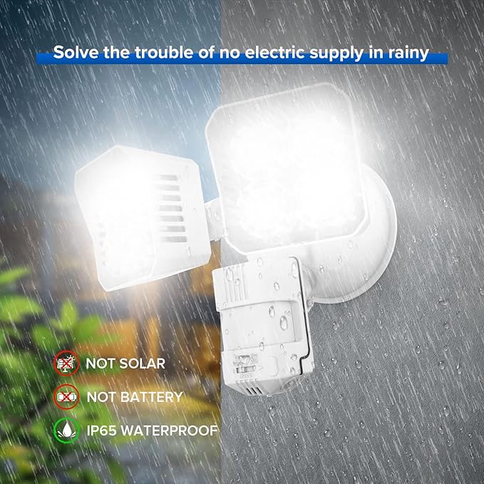 SANSI 36W 3600LM Motion Sensor Outdoor Lights, 000 Hrs Lifespan LED Flood Light - Image 3