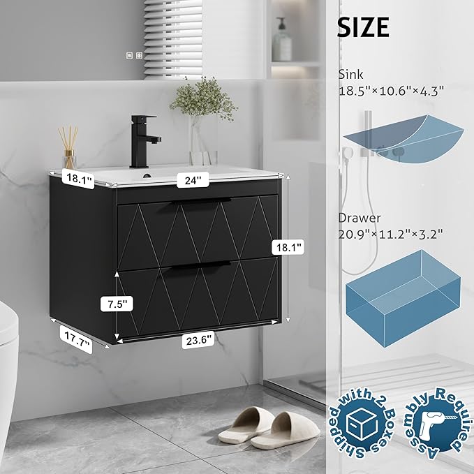 eclife 24" Bathroom Vanities Cabinet - Image 2