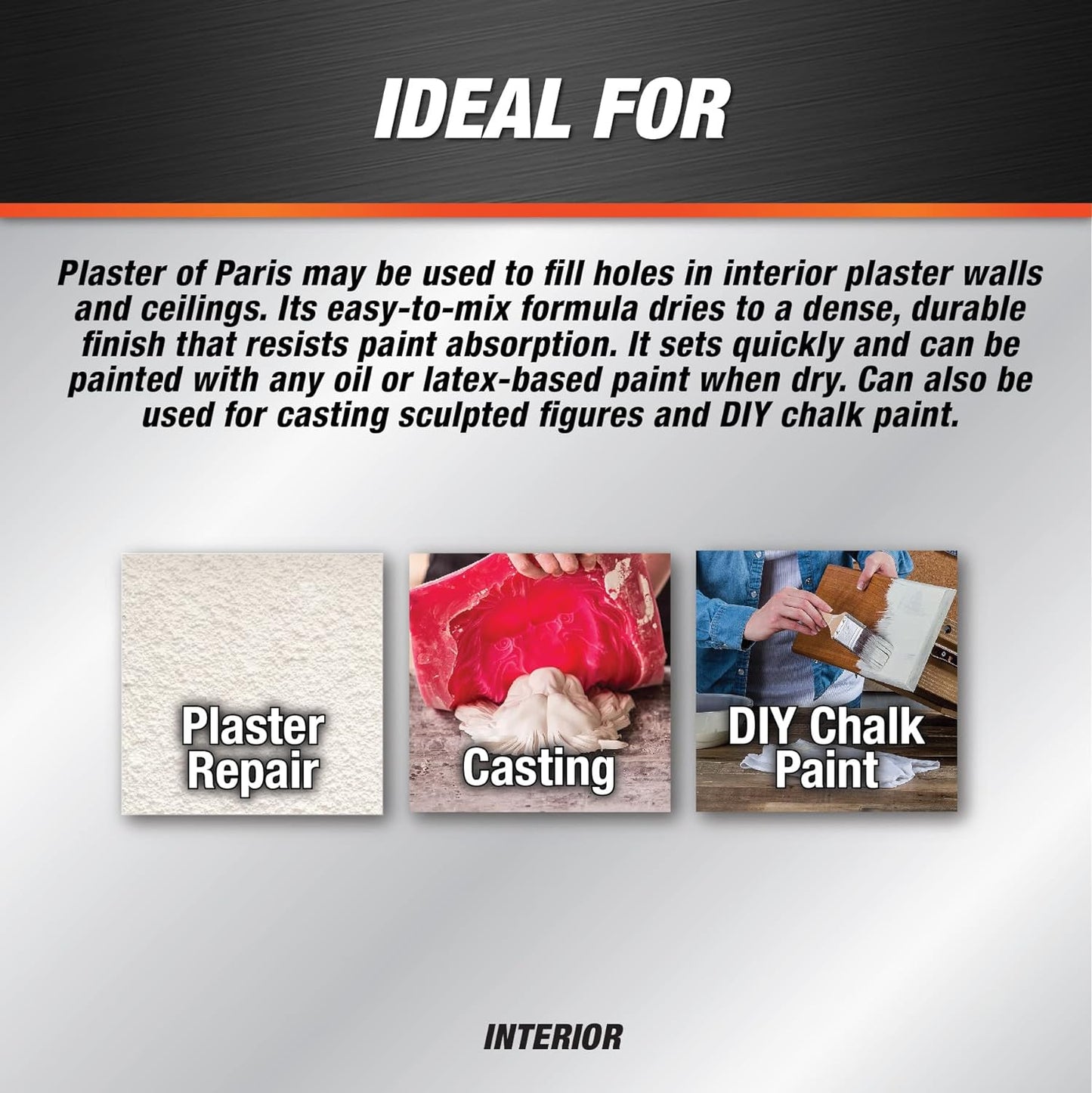DAP Plaster of Paris (Dry Mix), White, 4 Lb Box (7079810308)