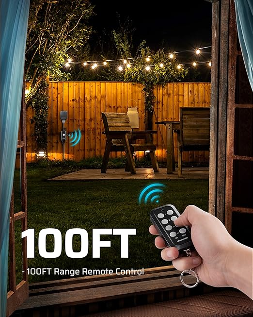 DEWENWILS Outdoor Remote Control Outlet, 15A Wireless Remote Control Switch - Image 4
