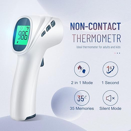 Touchless Thermometer for Adults, Digital Infrared Thermometer Gun - Image 2